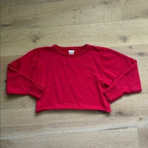 Rag & Bone Red Cropped Sweatshirt